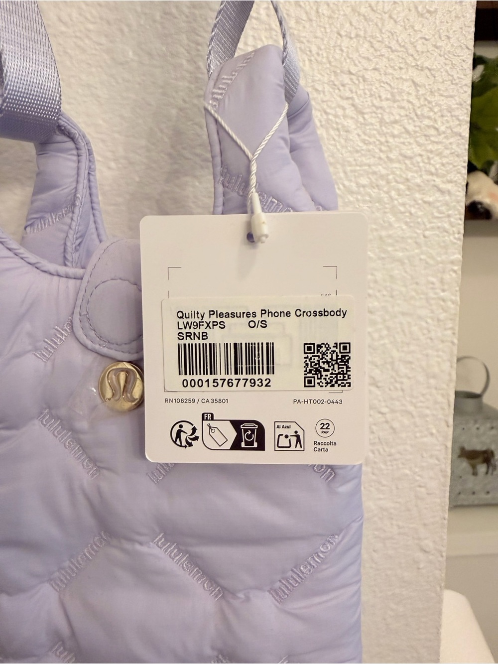 lululemon athletica Light Lavender Quilted Crossbody Bag - Picture 3 of 4